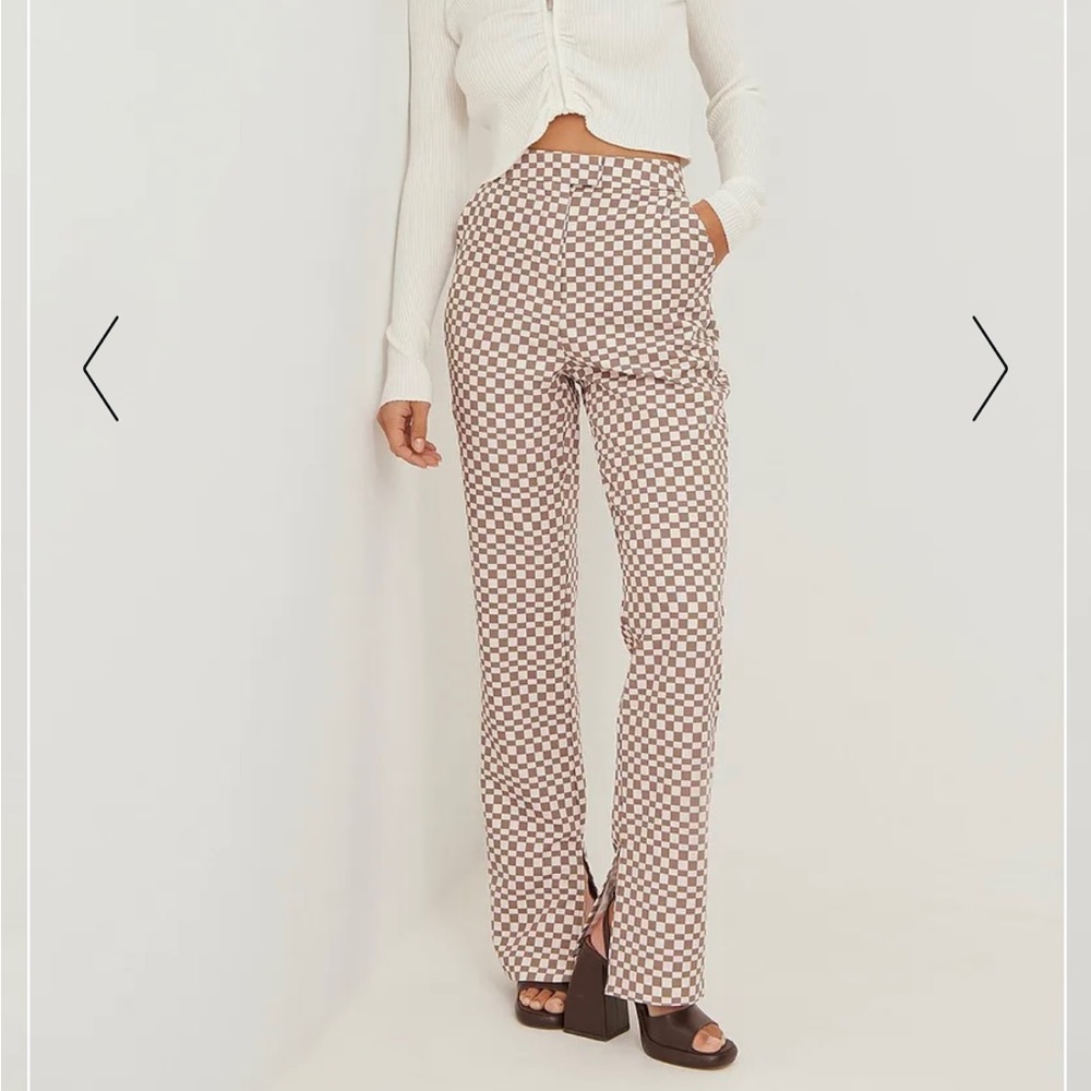 Recycled Printed Side Slit Pants